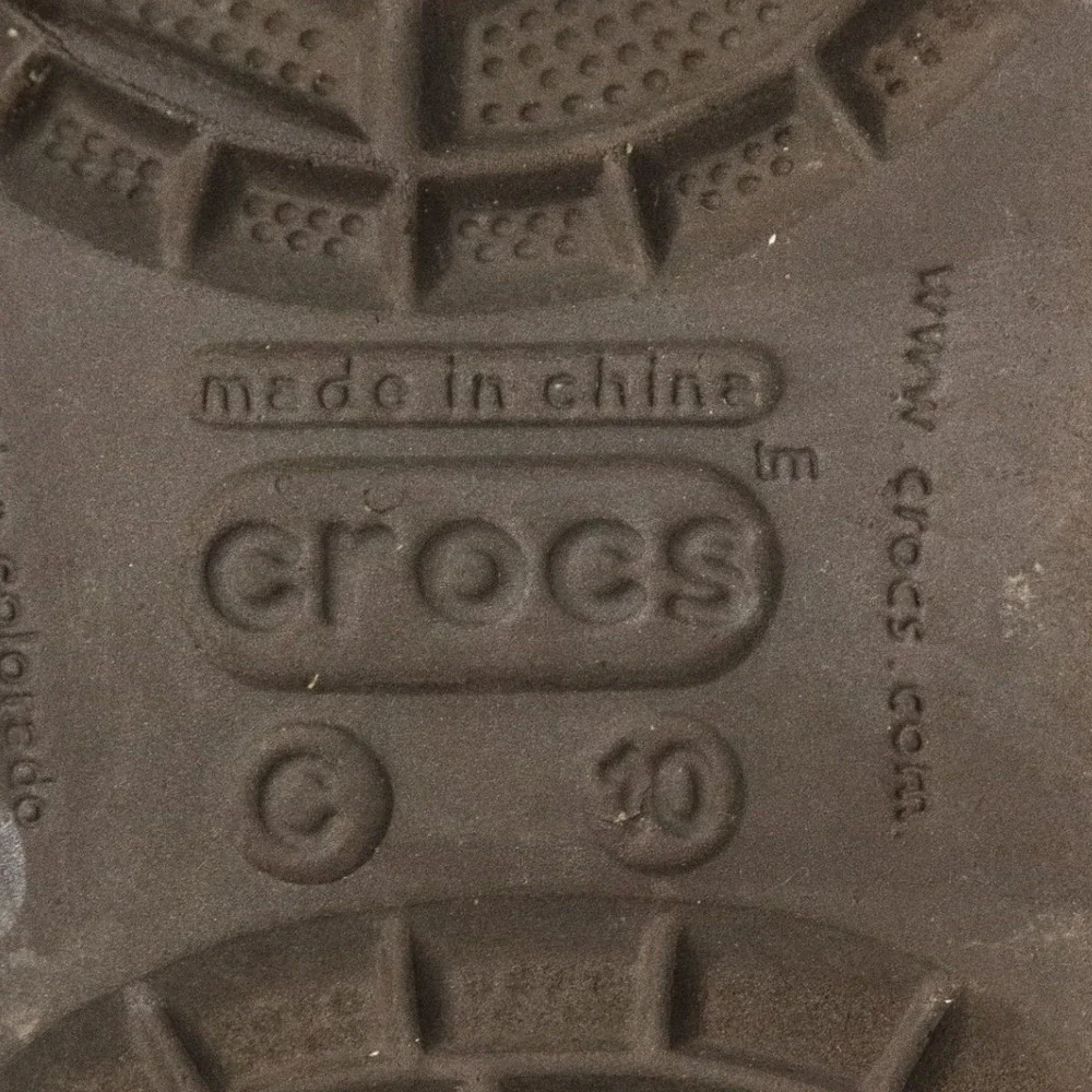 CROCS Rain Boots Waterproof Rubber Chelsea Style Pull On Brown Orange Kids C10